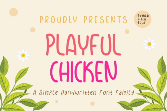 Playful Chicken: A Handwritten Font for Dynamic Web Design