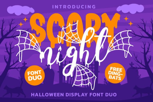 Scary Night Duo: A Crafting-Focused Halloween Typeface
