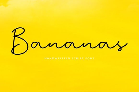 The Bananas Font: Elegant Script Typography for Digital Design